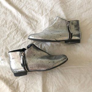 Dune London Silver Ankle Boots